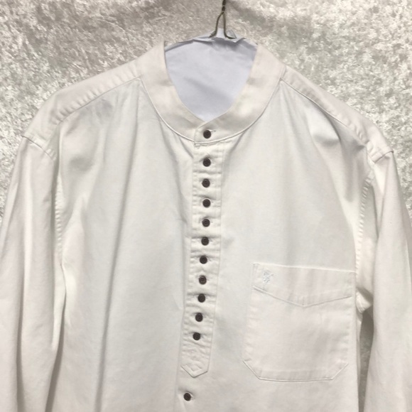 Men's Collarless Shirt Celtic Ranch Irish Traditional size-M - Picture 3 of 4